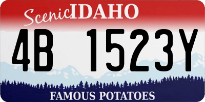 ID license plate 4B1523Y