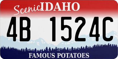 ID license plate 4B1524C