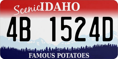 ID license plate 4B1524D