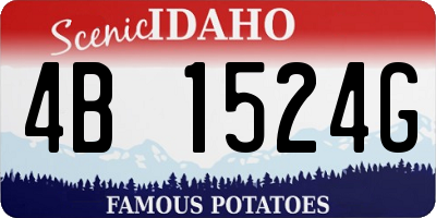 ID license plate 4B1524G