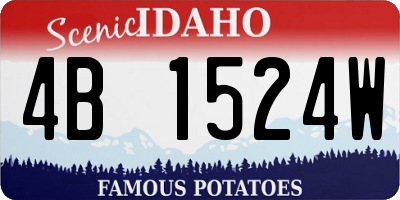 ID license plate 4B1524W