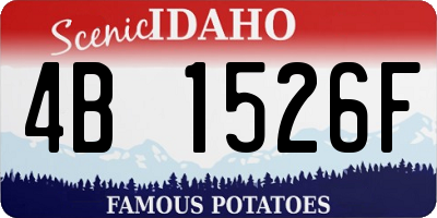 ID license plate 4B1526F