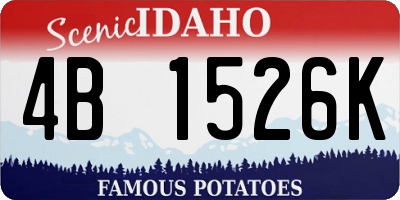 ID license plate 4B1526K