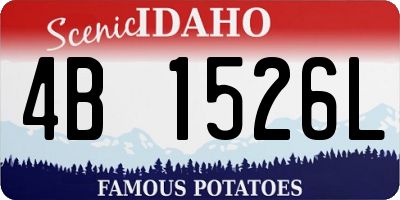 ID license plate 4B1526L