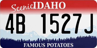 ID license plate 4B1527J