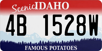 ID license plate 4B1528W