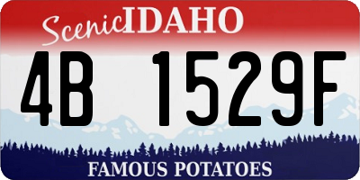 ID license plate 4B1529F