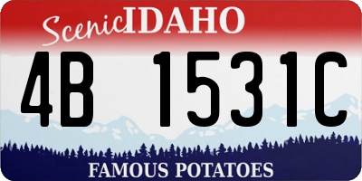 ID license plate 4B1531C