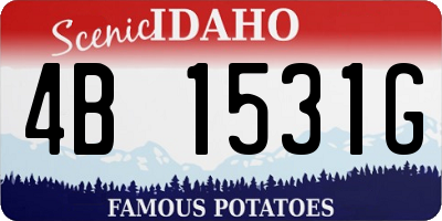 ID license plate 4B1531G