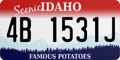ID license plate 4B1531J