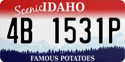 ID license plate 4B1531P