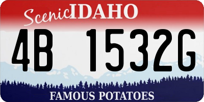 ID license plate 4B1532G