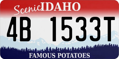 ID license plate 4B1533T