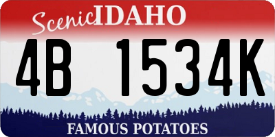 ID license plate 4B1534K