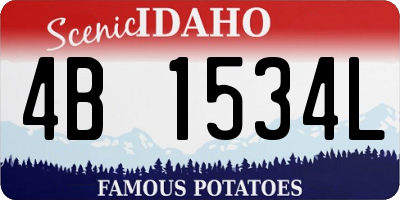ID license plate 4B1534L