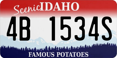 ID license plate 4B1534S