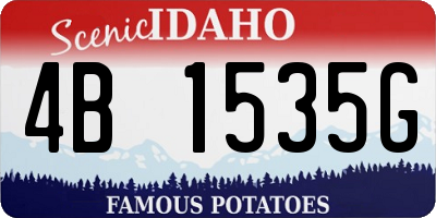 ID license plate 4B1535G