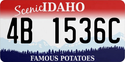 ID license plate 4B1536C