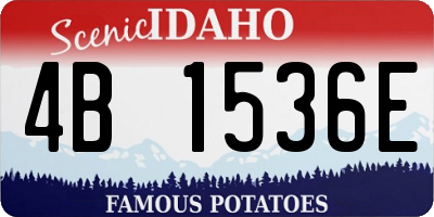 ID license plate 4B1536E