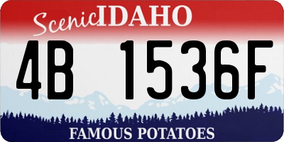 ID license plate 4B1536F