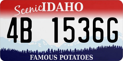 ID license plate 4B1536G