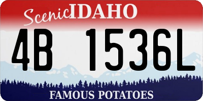 ID license plate 4B1536L