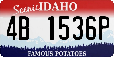 ID license plate 4B1536P
