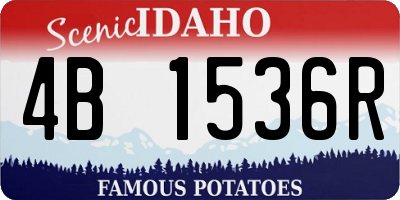 ID license plate 4B1536R