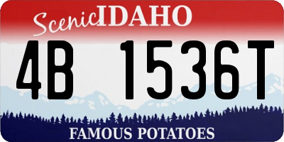 ID license plate 4B1536T