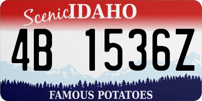 ID license plate 4B1536Z