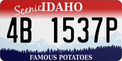 ID license plate 4B1537P