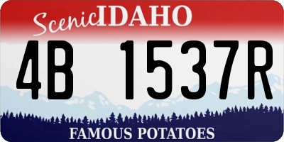 ID license plate 4B1537R