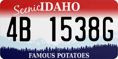 ID license plate 4B1538G
