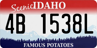 ID license plate 4B1538L