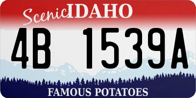 ID license plate 4B1539A