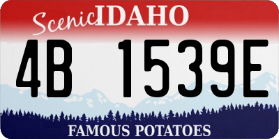 ID license plate 4B1539E