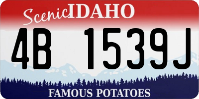 ID license plate 4B1539J