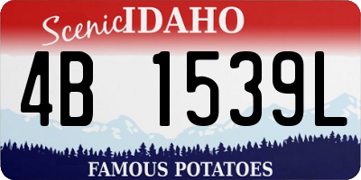 ID license plate 4B1539L