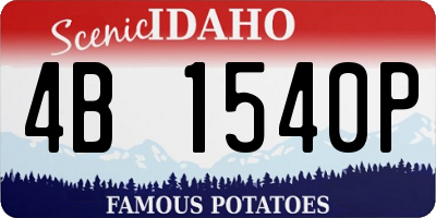 ID license plate 4B1540P