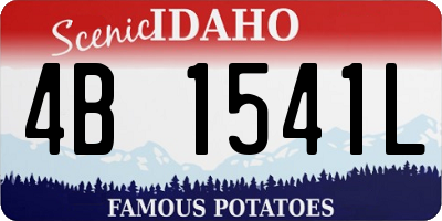 ID license plate 4B1541L
