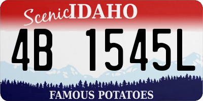 ID license plate 4B1545L