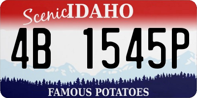 ID license plate 4B1545P