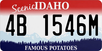 ID license plate 4B1546M
