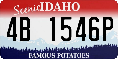 ID license plate 4B1546P