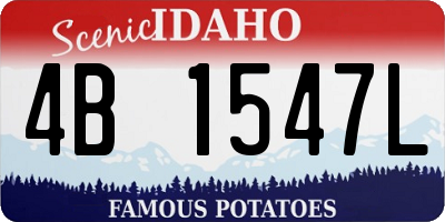 ID license plate 4B1547L