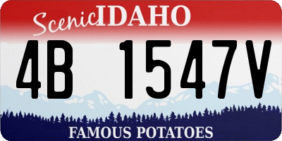 ID license plate 4B1547V