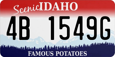 ID license plate 4B1549G