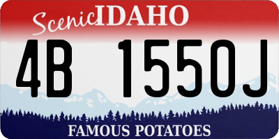 ID license plate 4B1550J
