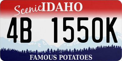 ID license plate 4B1550K