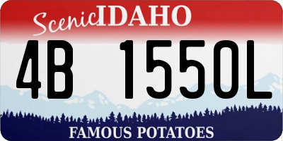 ID license plate 4B1550L